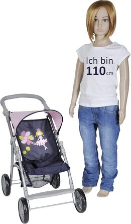 Коляска для ляльки Ліба - принцеса синя, 52 x 30 x 15 см, 16894 -