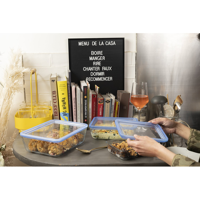 Форма з кришкою Pyrex Pure Glass, 19x14x5 см (0.8 л) (7092349)