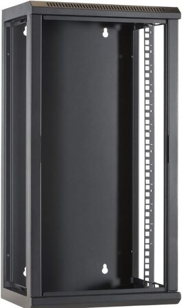 Дюймова серверна стійка - зі скляними дверима (ШxГxВ) 312x310x618 мм - Чорна - для домашнього та офісного використання 12U Чорний, 12U - 10-