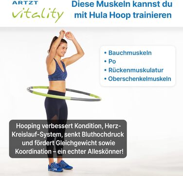 Фітнес-кільце ARTZT vitality Хула-хуп Ефективне тренування м&39язів кора та спалювання калорій Масажний ефект Легко розбирається та транспортується Для дому та офісу Різнокольорове