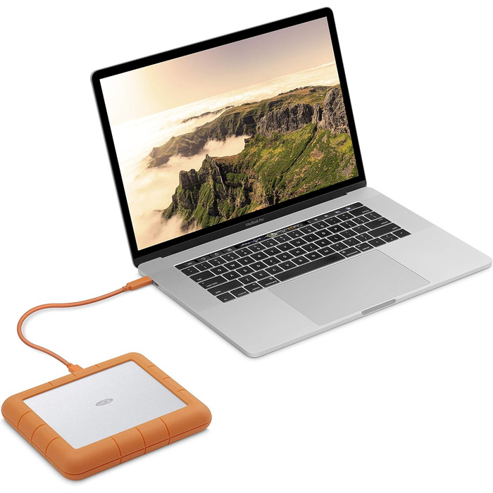 Зовнішній жорсткий диск LaCie Rugged Raid Shuttle 8 ТБ, портативний жорсткий диск - USB-C USB 3.0, стійкий до ударів пилу та вологи, для настільних комп'ютерів Mac/PC, ноутбуків, 1 місяць Adobe CC (STHT8000800) RAID Shuttle 8 ТБ