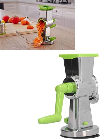 Модна, компактна і красива ручна барабанна обертова терка Topyond виготовлена з міцних матеріалів, проста в збірці, ідеально підходить для натирання сиру та інших інгредієнтів.