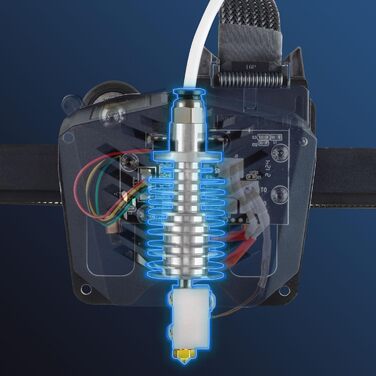 Принтер ANYCUBIC Vyper Hotend V5 J-Head Volcano Nozzle Print Head 24V Керамічний нагрівач Картридж підтримує високошвидкісний друк