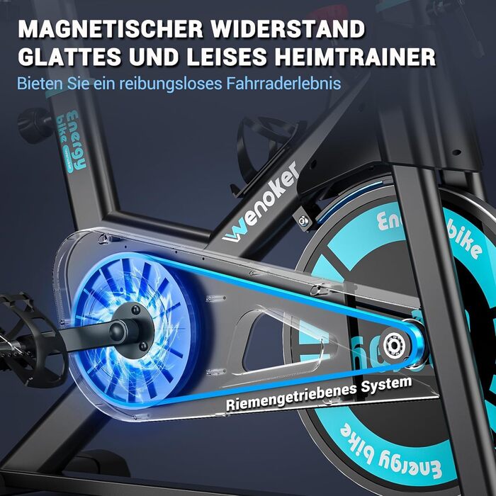 Велотренажер Wenoker Heimtrainer Fahrrad 2025 з магнітним опором, спінінг для приміщень