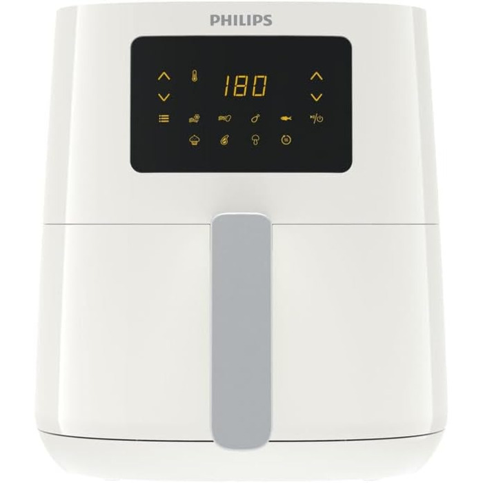Мультипіч Philips Essentiale Compact Digital HD9252/00, безмасляна фритюрниця, 0,8 кг, технологія Rapid Air, 7 передоплат, білий