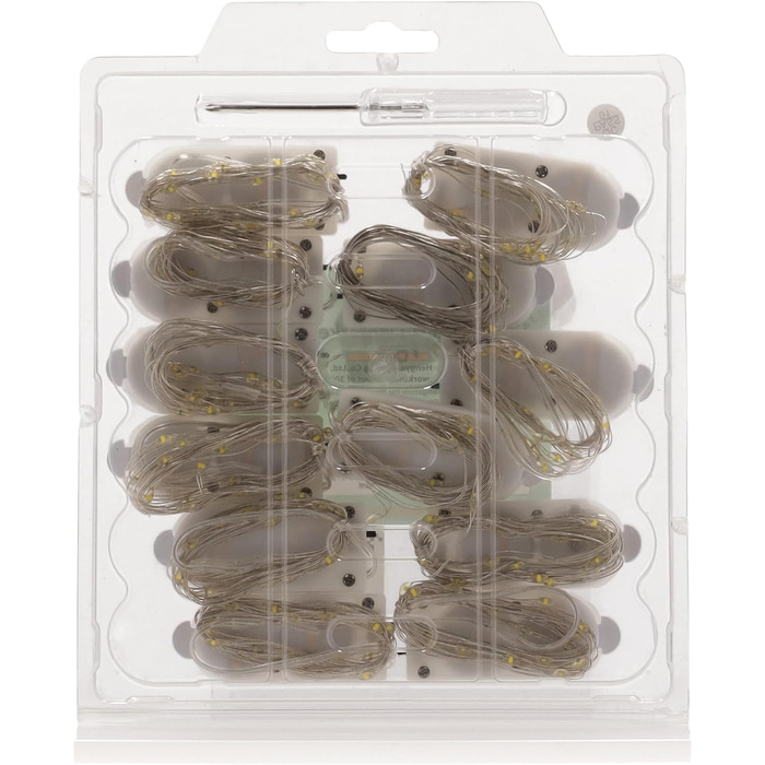 Світлодіодна батарея казкових вогнів, 2M 20LEDs теплі білі міні казкові вогні мідний дріт робота від батареї теплий білий 12 пакет