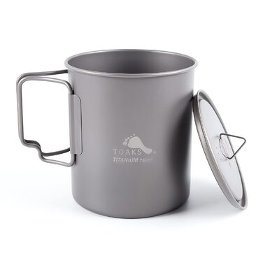 Титановий посуд для кемпінгу TOAKS (375 мл, 450 мл, 550 мл, 650 мл, 700 мл, 750 мл, 900 мл), титановий посуд для пікніка, походів та відпочинку на природі 750 мл POT-750