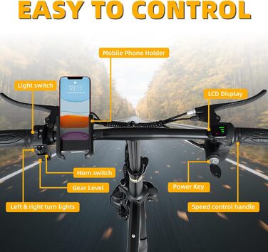 Складаний електровелосипед DEEPOWER, Електричні велосипеди, знімний акумулятор 48 В 10/13/17,5/30 Аг, двигун 250 Вт, подвійні дискові гальма, електровелосипед для дорослих K06-17,5 Аг