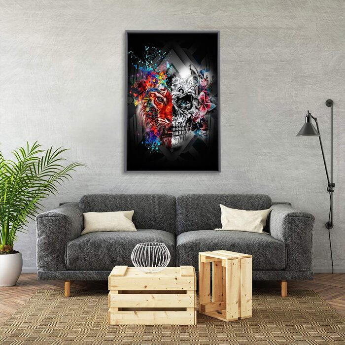 Пазл Buhoet 1000 елементів Тигр і Череп Класичний Пазл DIY Kit Дерев&39яна іграшка Унікальний подарунок Домашній декор 75x50 см