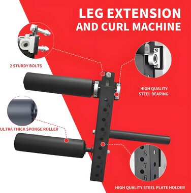 Тренажер для розгинання та згинання ніг для силової рами, насадка для розгинання ніг для домашнього тренажерного залу, насадка для згинання ніг для тренажерів, отвір 26 мм