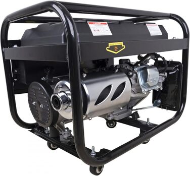 Комбінований бензиновий генератор з лампою COB Мобільний генератор 230 В 3,3 кВт 3300 Вт 16 А 50 Гц Аварійний генератор потужністю 7 к.с., 4-тактний бензиновий двигун 210 куб.см з повітряним охолодженням 1-фазний бензиновий генератор