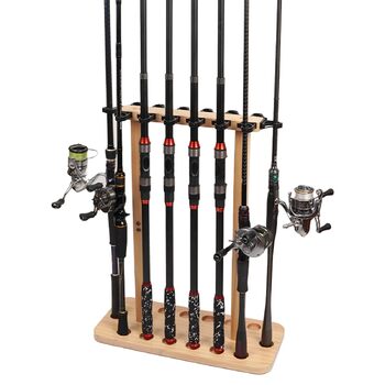 Тримач для вудок, підставка для вудок для гаража, підлогова підставка, вертикальний тримач для зберігання вудок, органайзер для риболовлі