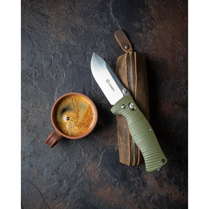 Ніж Ganzo G720 Колір рукоятки зелений - Довжина клинка 9 см - Механізм замикання G-Lock - Сталь клинка нержавіюча сталь 440C