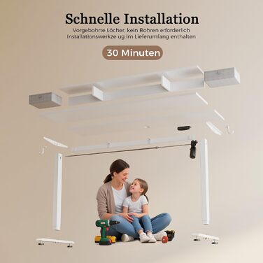 Письмовий стіл Klicelor з регульованою висотою та подвійними шухлядами, електрично регульований по висоті стіл, комп&39ютерний стіл для роботи сидячи та стоячи, ергономічний стіл для роботи стоячи, 100 x 60 см, білий