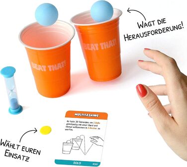 ІГРИ НА РИНВАХ Beat That Настільна гра, Ігри для вечірок для дорослих, Шалена гра шалених випробувань, Ігри для вечірок, Сімейні ігри - Основна гра для веселих подарунків