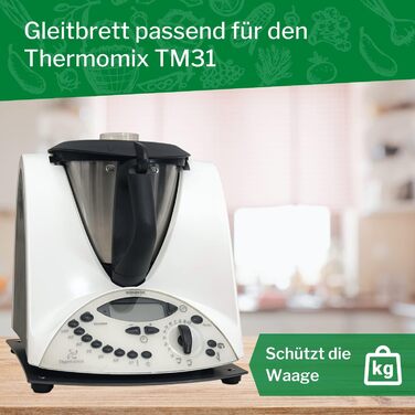 Ковзаюча дошка, сумісна з Thermomix TM31 в антрацитово-сірому кольорі від Leckerhelfer