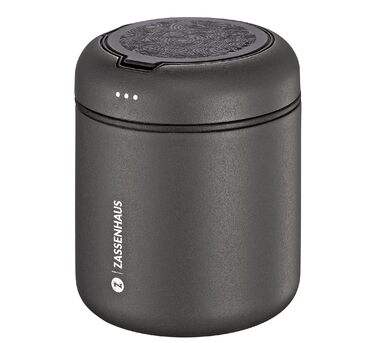 Контейнер для зберігання AROMA 30 г, нержавіюча сталь, з лаковим покриттям, оптимальний захист аромату завдяки вбудованому вентилю, з силіконовою прокладкою та регульованим індикатором дати, для кави, чаю, спецій 5.8 см x 6.8 см світло-сіро-блакитний