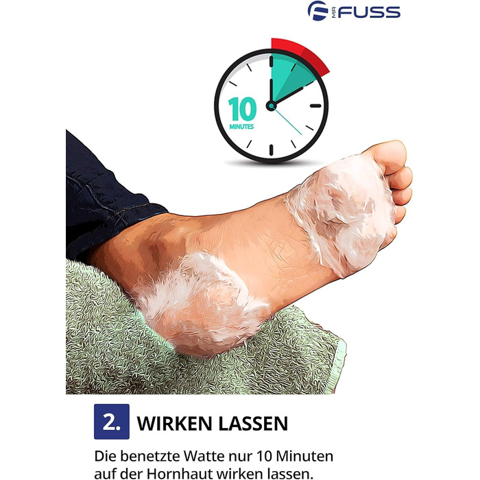 Засіб для дбайливого видалення мозолів Mr. Fuss Швидко розм'якшувальний лосьйон 250 мл 4 в упаковці Plus Pack. Педикюрний набір для догляду за ногами без шліфування з миттєвим ефектом.