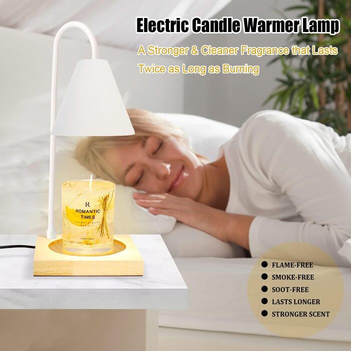 Ароматизатор Night Light Candle Warmer Lamp Ароматичні лампи Електричні ароматичні лампи Аромалампи для домашнього офісу, спальні, вітальні, подарунок, 2 Bulbs