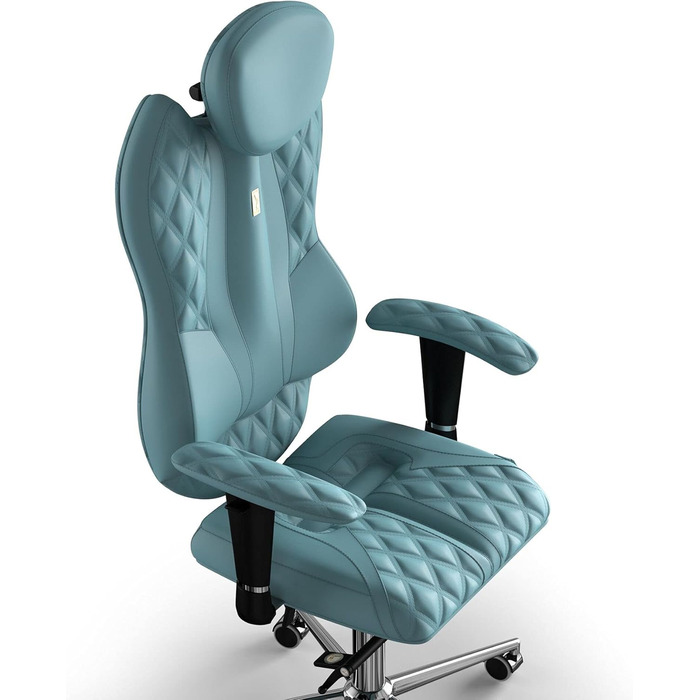 Ергономічне офісне крісло KULIK SYSTEM - Зручне та регульоване крісло з підтримкою спини та попереку Запатентований дизайн для зняття болю в спині та шиї Велика екошкіра - Sky Design Екошкіра - Design Sky