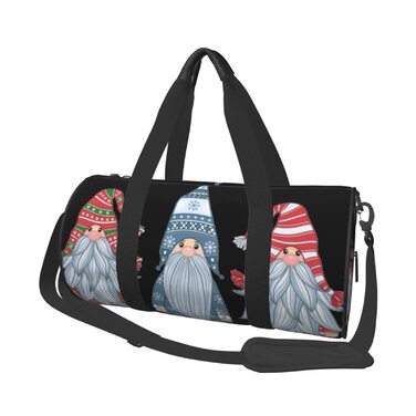 Дорожня сумка-мішок, новорічний дизайн (Дід Мороз, Гном), спортивна сумка для чоловіків та жінок