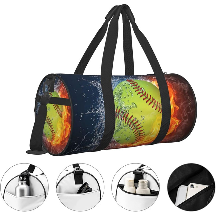 Дорожня сумка з малюнком стрекози, кругла, великої місткості, легка та міцна, чудовий подарунок для піших прогулянок, відпустки, ділових поїздок та іншого, колір мякої кулі, універсальний розмір