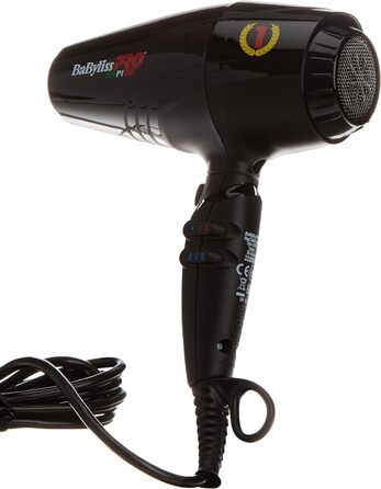 Фен Babyliss Pro BAB7000IE Rapido Ultra Light Фен з генератором іонів, чорний