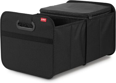 Складана коробка Achilles для автомобіля з охолоджувальною вставкою, складна коробка-холодильник, органайзер для багажника, сумка для багажника з функцією охолодження, складна коробка-холодильник, кошик для покупок, складаний кошик чорного кольору