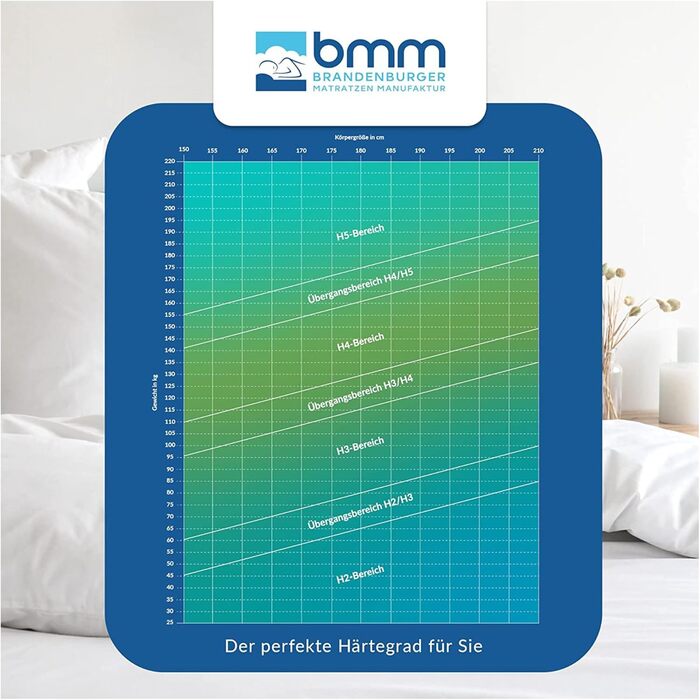 Матрац BMM Ortho Medic Plus 90x200 H4 пружинний матрац з кишеньковою структурою, 7 зон, висота 25 см, безпечний для спини при болях у спині, сертифікований Oeko-Tex, зроблений у Німеччині, надзвичайно жорсткий 90 x 200 см