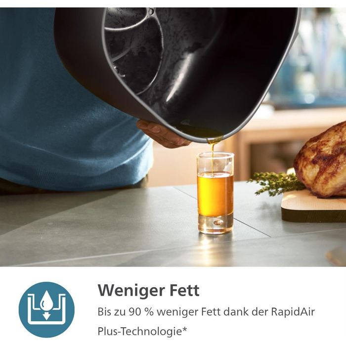 Фритюрниця Philips серії 3000 об'ємом 4,2 л, оглядове вікно, фритюрниця 16 в 1, технологія RapidAir Plus, менше жиру, додаток з ре