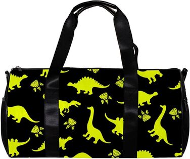 Спортивна сумка, маленька дорожня сумка, сумка для йоги, барвисті динозаври та лапки тварин, фітнес-сумка для активного відпочинку, ручна поклажа