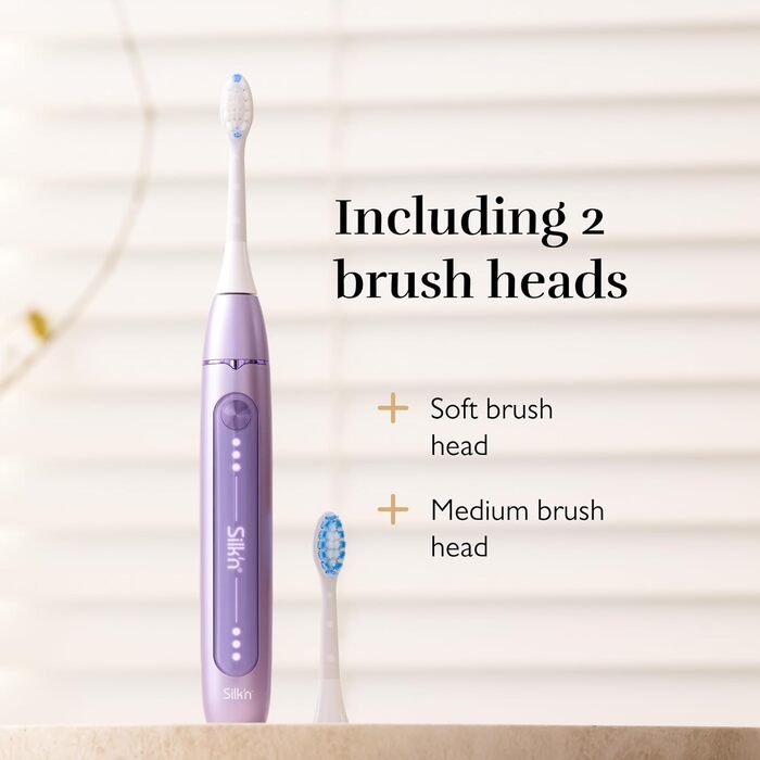 Ліловий, звукова зубна щітка з 300 днями роботи від акумулятора