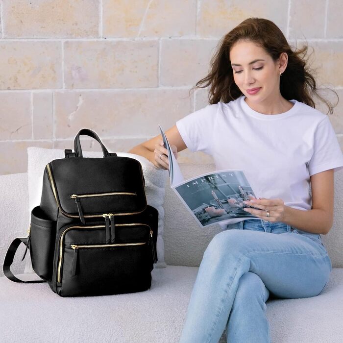 Сумка для сповивання дитини, рюкзак, пеленальна сумка, дорожній рюкзак, дитячі сумки для мам і тат Чорний