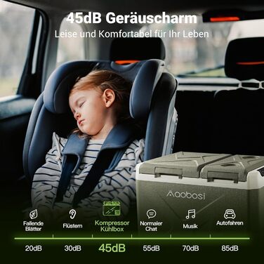 Компресор холодильної камери 40 л, автомобільна холодильна камера з управлінням APP, холодильна камера електрична -20C до 20C, 12/