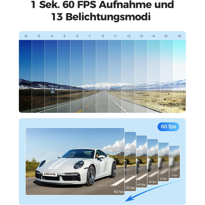Відеореєстратор автомобільний передній задній 4K/2.5K GPS WiFi відеореєстратор зі Starvis, SD-карта 64GB, автомобільна камера, моніторинг паркування, супер нічне бачення, WDR, широкий кут 170, G-сенсор, циклічний запис, GS63H Pro
