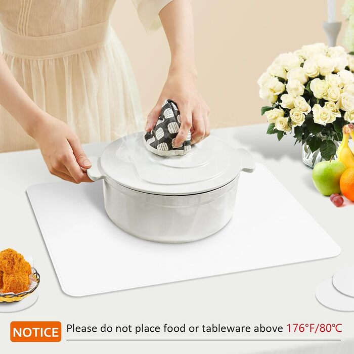 Шкіряний набір з 6 - шкіряна підстилка, що миється, термостійка двостороння водонепроникна підстилка шкіряного вигляду з нековзним