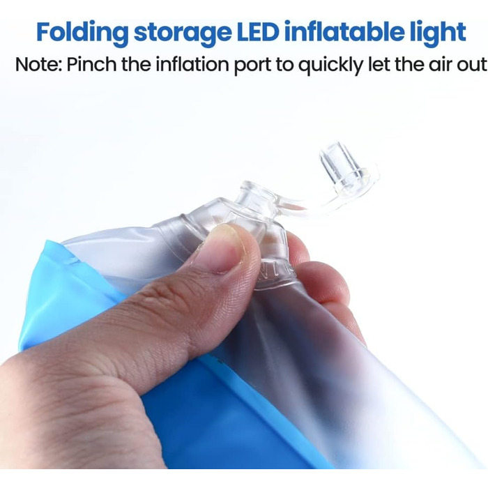 Надувний кемпінговий ліхтар Gonetre - світлодіодна трубка USB-ліхтарик, складний туристичний кемпінговий ліхтарик для нічного освітлення на вулиці (синій)