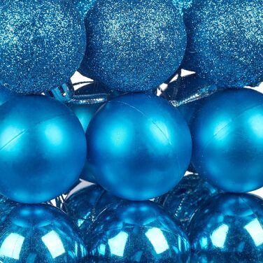 Різдвяні кульки набір із 100 шт петрольово-сині Relaxdays