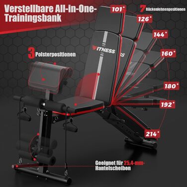 Регульована силова лава для домашнього спортзалу, складна силова лава 350 кг з розгиначем ніг та накладкою для згинання рук, тренувальна лава з нахилом та опусканням для дому