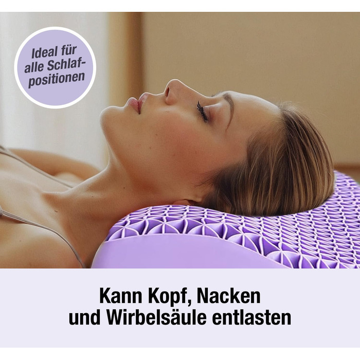 Подушка Relax Vital Dream зі зняттям тиску Подушка для шиї - Подушка для голови - Подушка проти хропіння - Подушка для здоров&39я - Найкраща подушка для тих, хто спить на боці - Ортопедична подушка