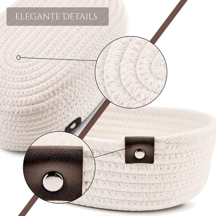 Овальні кошики для зберігання речей для полиць, шаф, спалень, ванних кімнат, органайзерів, комодів, дитячих кімнат, декору, декоративний кошик, набір з 3 шт.