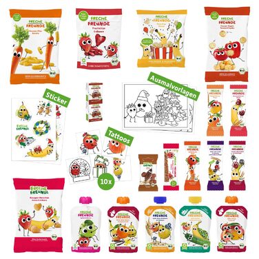 Адвент-календар FRECHE FREUNDE 2024 Органічні снеки, без доданого цукру