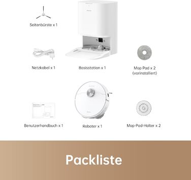 Робот-пилосос і робот-швабра з автоматичною станцією миття швабр, 7-міліметровим підйомом швабри, навігацією LDS, силою всмоктуван