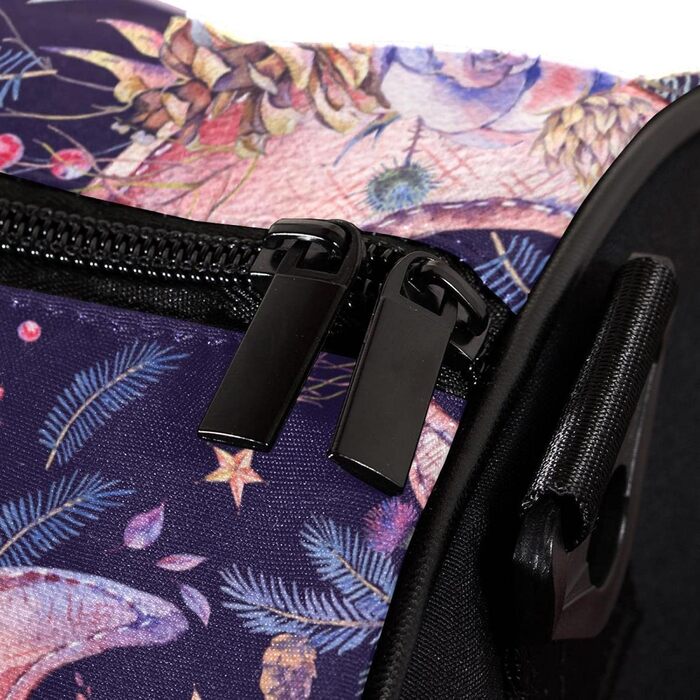 Спортивна сумка, маленька дорожня сумка, сумка для шопінгу та йоги, вінтажний дизайн з місяцем, трояндами та квітами, сумка для фітнесу на відкритому повітрі, ручна поклажа