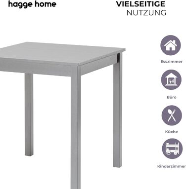 Скандинавський дерев&39яний стіл 68 x 68 см, обідній стіл, кухонний стіл, письмовий стіл, обідній стіл, стіл для домашнього офісу, стіл для дитячої кімнати, обідні столи, стіл для вітальні, стіл для навчання, маленький, сірий, 68 x 68 x 75 см