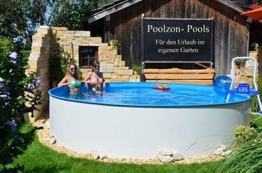 Круглий басейн Poolzon Fun-Zon 4,00 x 1,20 м Басейн зі сталевою стінкою Доступні різні розміри Круглий басейн зі сталевою стінкою 400x120 см