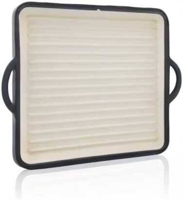 Чавунна емальована жаровня Mahlzeit 10,5 л Blue Berry жаровня 2в1 зі сковородою жаровня з кришкою, безпечна для духовки, емальован