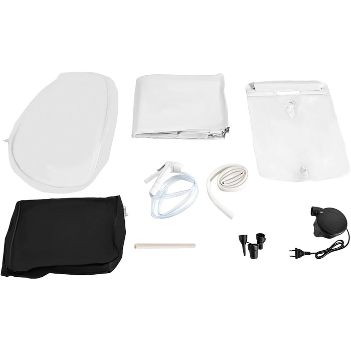 Надувна ванна для дорослих, портативна ванна, душова ванна з ПВХ, 130 Вт, білий колір, повітряні ванни, ванна кімната біля басейну, домашній спа-центр