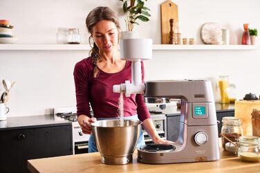 Борошномельний верстат Kenwood KAX941PL (аксесуар для кухонного комбайна, підходить для всіх кухонних комбайнів Chef і kMix, сталевий подрібнювач), білий