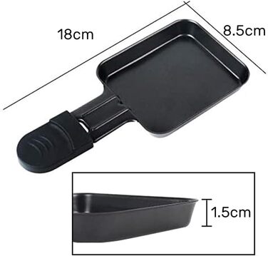 Сковороди для раклету HengBO для аксесуарів для гриля для раклету, сковороди для раклету з антипригарним покриттям, 4 шт. и 4 квадратних сковороди для раклету